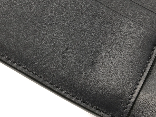 CELINE セリーヌ ミディアムストラップウォレット ネイビー/ライトグリーン カーフ 10B64.3BRU【472】YY