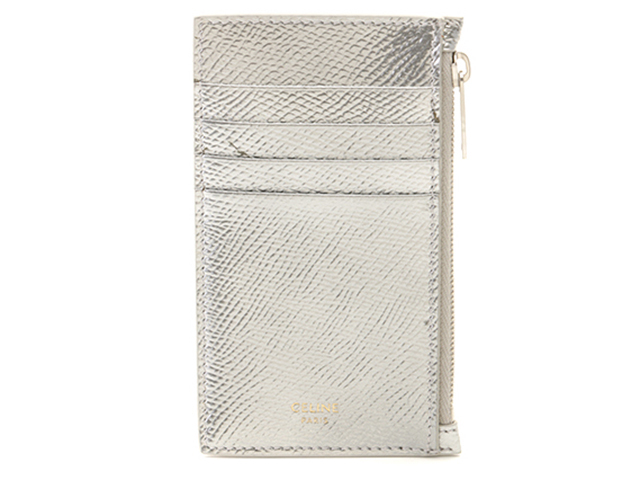 CELINE セリーヌ フラグメントケース シルバー カーフ 10B68
