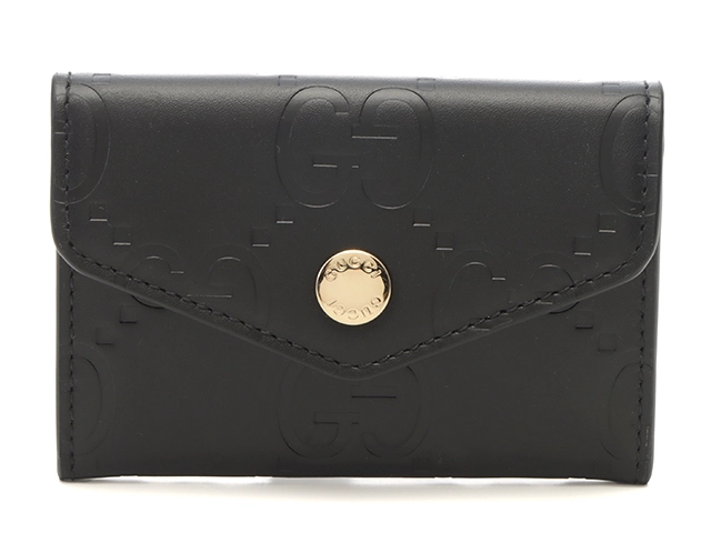 GUCCI グッチ 名刺入れ GGロゴ カードケース ブラック レザー 1410269