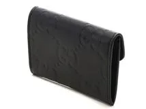 GUCCI グッチ 名刺入れ GGロゴ カードケース ブラック レザー 1410269