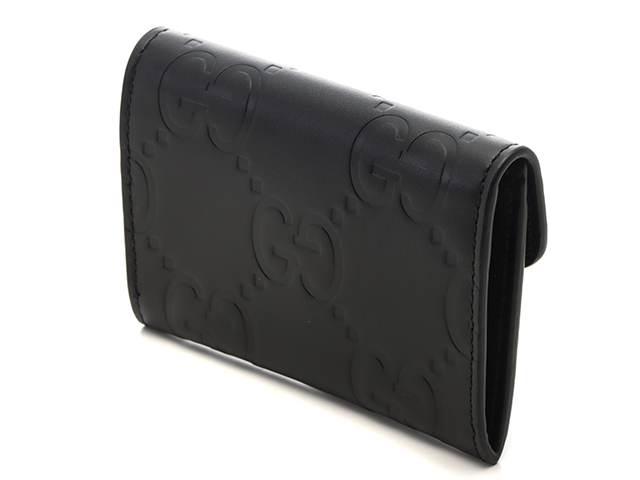 GUCCI グッチ 名刺入れ GGロゴ カードケース ブラック レザー 1410269