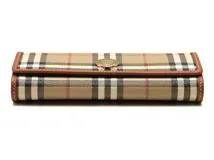 BURBERRY バーバリー 長財布 チェック柄 ロングフラップ