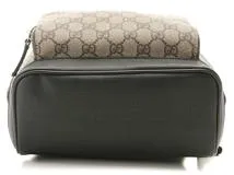 GUCCI GGスプリーム　リュック　ロゴ　バッグパック　PVC レザー GUCCI GGスプリーム リュック ロゴ バッグパック PVC レザー
