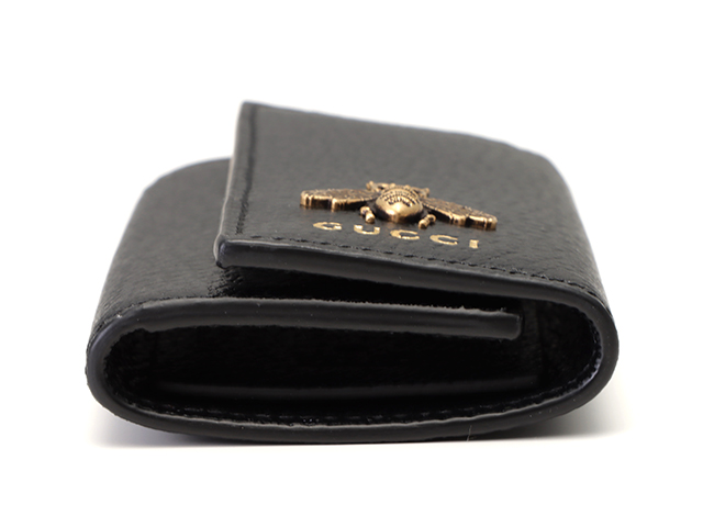 GUCCI グッチ アニマリエ ビー 6連キーケース ブラック レザー 523688