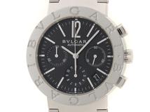 BVLGARI ブルガリ メンズ オートマチック ブルガリブルガリ クロノ BB38CH ブラック文字盤 SS【472】HK