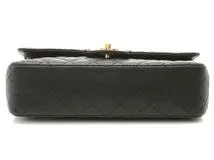 CHANEL　シャネル　マトラッセWフラップ25　Wチェーンショルダー　ブラック/ゴールド金具　キャビア　A01112【433】2143300231069