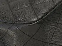CHANEL　シャネル　マトラッセWフラップ25　Wチェーンショルダー　ブラック/ゴールド金具　キャビア　A01112【433】2143300231069