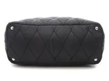 プラダ Prada 黒 ナイロン トートバッグ 約33cm x 23cm PRADA プラダ トートバッグ ブラック ナイロン/レザー 1BG169【472】YY