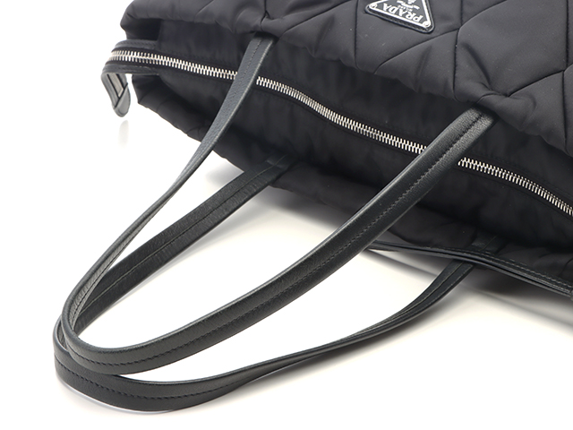 PRADA プラダ トートバッグ ブラック ナイロン/レザー 1BG169【472】YY