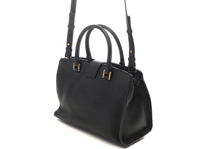 【超美品】SAINT LAURENT ブラックレザーベイビーカバス SAINT LAURENT サンローラン ベイビーカバス ショルダーバッグ