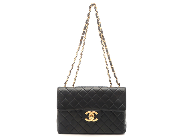 CHANEL シャネル デカマトラッセ30Wチェーンショルダーバッグ ブラック