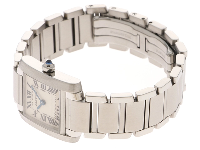 Cartier カルティエ 腕時計 タンクフランセーズSM W51008Q3 ステンレス ホワイト文字盤 クオーツ【472】SJ