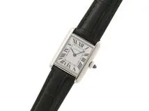 カルティエ　タンクマストSM ステンレスベルト CARTIER カルティエ タンクマストドゥSM シルバー ステンレス/革