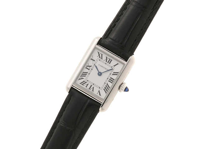 CARTIER カルティエ タンクマストドゥSM シルバー ステンレス/革(社外ベルト) WSTA0042 レディース クォーツ 2148103926334 【432】