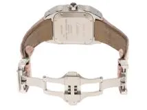 Cartier カルティエ 腕時計 2015年並行品 サントス100 MM W20126X8 ホワイト文字盤 ステンレス/アリゲーター 自動巻き【472】SJ