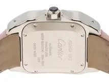 Cartier カルティエ 腕時計 2015年並行品 サントス100 MM W20126X8 ホワイト文字盤 ステンレス/アリゲーター 自動巻き【472】SJ