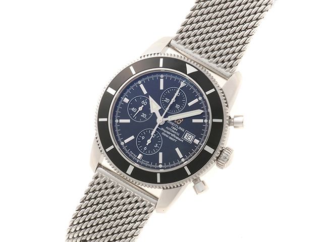 BREITLING ブライトリング 腕時計 2013年正規品 スーパーオーシャン ヘリテージ クロノグラフ A13320/A272B08OCA スティール ブラック文字盤 自動巻き【472】SJ