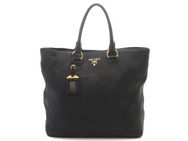 PRADAトートバック PRADA プラダ 2wayトートバッグ ブラック レザー 1BG865【472