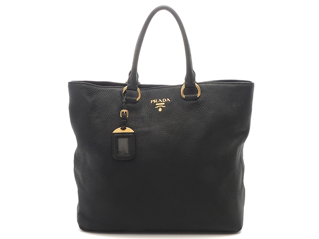 未使用に近い✨プラダ　2wayバッグ　レザー　ブラック　黒 PRADA - 未使用に近い✨プラダ 2wayバッグ ブラック 黒の通販 by