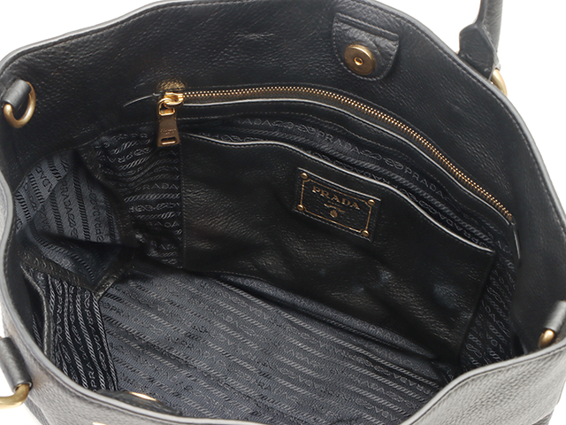 PRADA プラダ 2wayトートバッグ ブラック レザー 1BG865【472