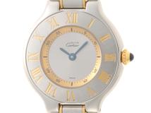 Cartier　カルティエ　マスト21SM　W10073R6　ステンレススチール　グレー文字盤　クォーツ　レディース　腕時計　K