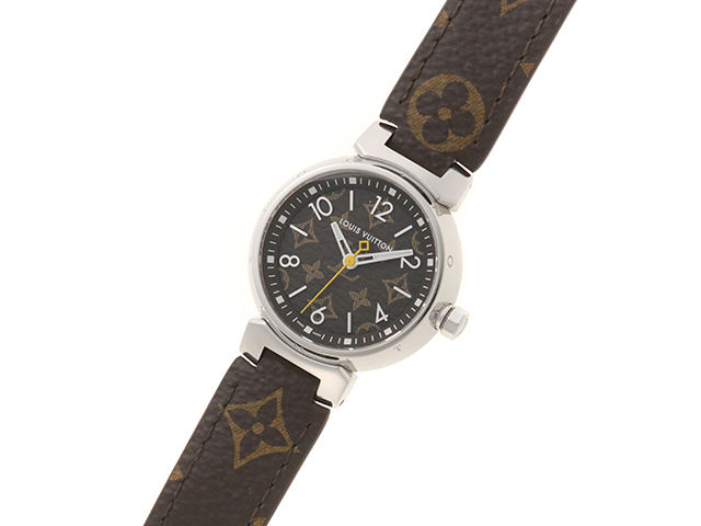 LOUIS VUITTON ルイ・ヴィトン タンブール PM モノグラム ブラウン文字  