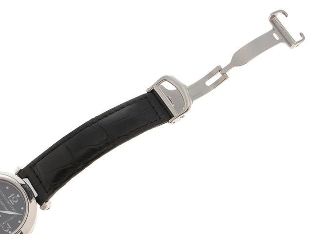 Cartier カルティエ 腕時計 パシャC W3106099 SS/アリゲーターベルト ブラック文字盤 自動巻き【472】TS