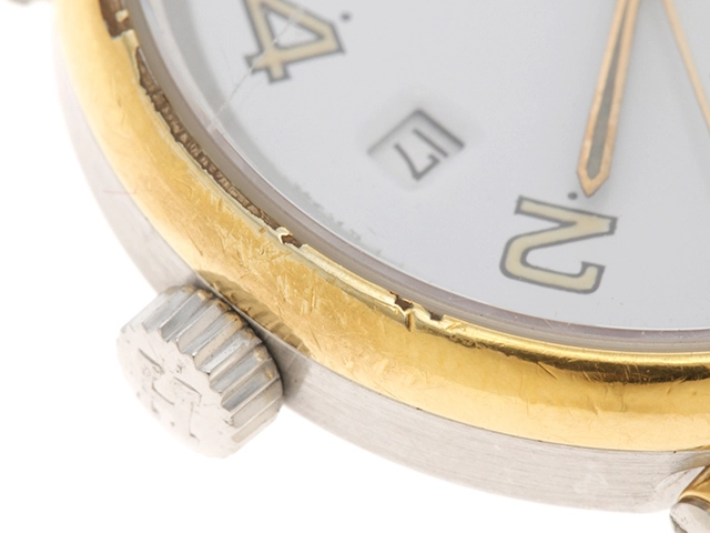 HERMES エルメス 腕時計 プルマン コンビ GP/SS ホワイト文字盤【472】TS