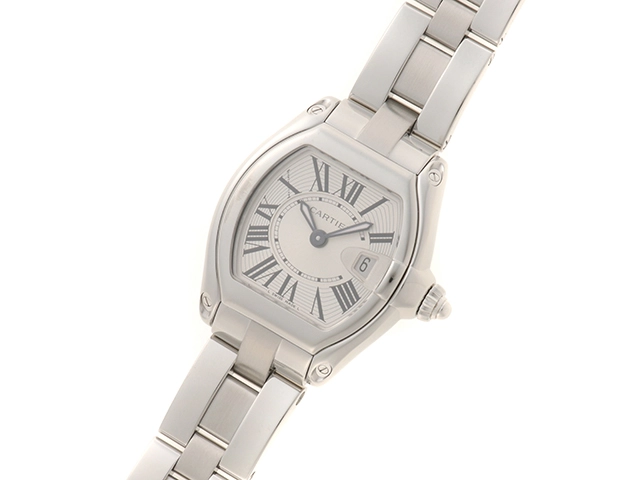 Cartier カルティエ ロードスターSM W62016V3 SS ステンレススチール シルバー文字盤 クォーツ 【460】2148103927348