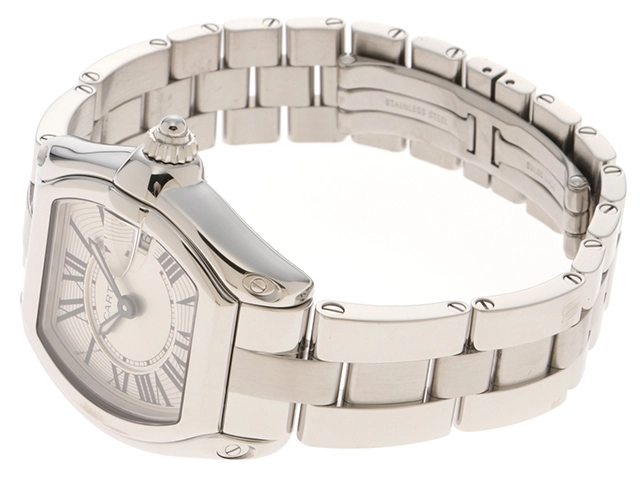 Cartier カルティエ ロードスターSM W62016V3 SS ステンレススチール シルバー文字盤 クォーツ 【460】2148103927348