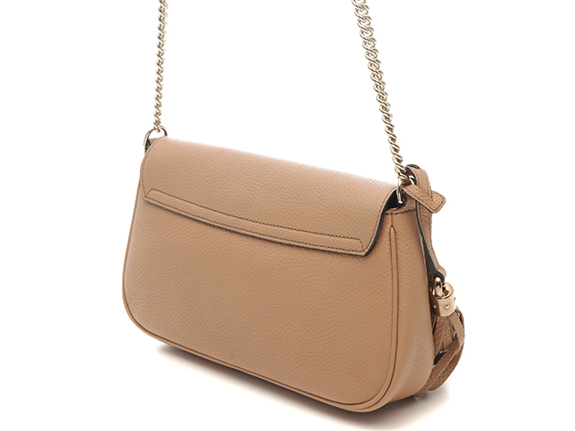GUCCI グッチ ソーホーチェーンショルダー ベージュ レザー 336752
