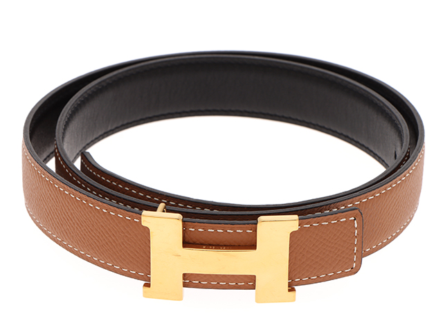 エルメス コンスタンス　◻︎C刻印 ベルト ブラック　ブラウン レザー HERMES エルメス コンスタンス Hベルト リバーシブル レザー