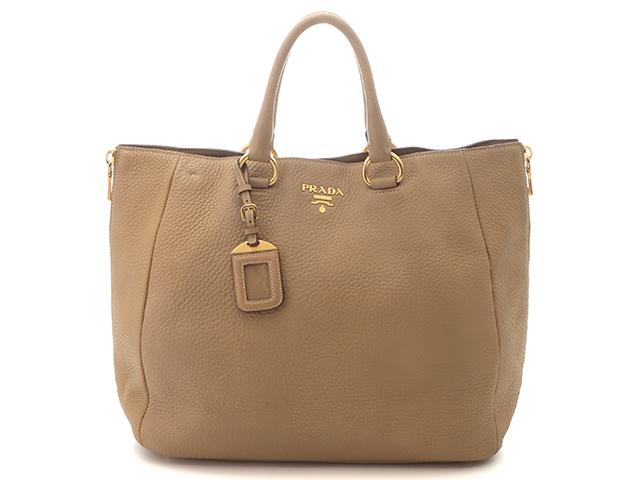PRADA プラダ 2wayバッグ ベージュ レザー【472】YY の購入なら
