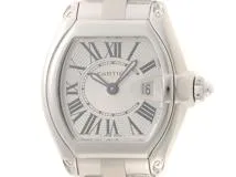 Cartier カルティエ 腕時計 2004年並行品 ミニロードスター W62016V3 ステンレス シルバー文字盤 クオーツ【472】 SJ