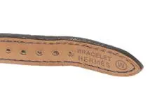 HERMES エルメス レディース クォーツ ケリーウォッチ KE1.201 ゴールド文字盤 GP/クロコレザー(〇W刻印/1993年年頃) 現状販売【472】HK