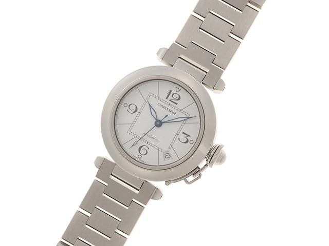 Cartier カルティエ 腕時計 2006年正規品 パシャC W31074M7 ステンレススティール ホワイト文字盤 自動巻き 【472】SJ