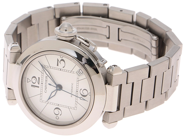 Cartier カルティエ 腕時計 2006年正規品 パシャC W31074M7 ステンレススティール ホワイト文字盤 自動巻き 【472】SJ