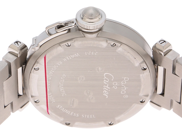 Cartier カルティエ 腕時計 2006年正規品 パシャC W31074M7 ステンレススティール ホワイト文字盤 自動巻き 【472】SJ