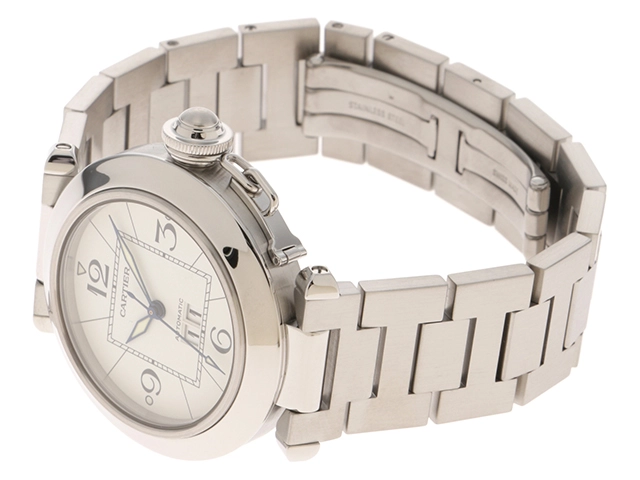 Cartier 　カルティエ　時計　パシャC　 ビッグデイト　W31055M7　SS　自動巻き　ホワイト文字盤【431】2148103929014