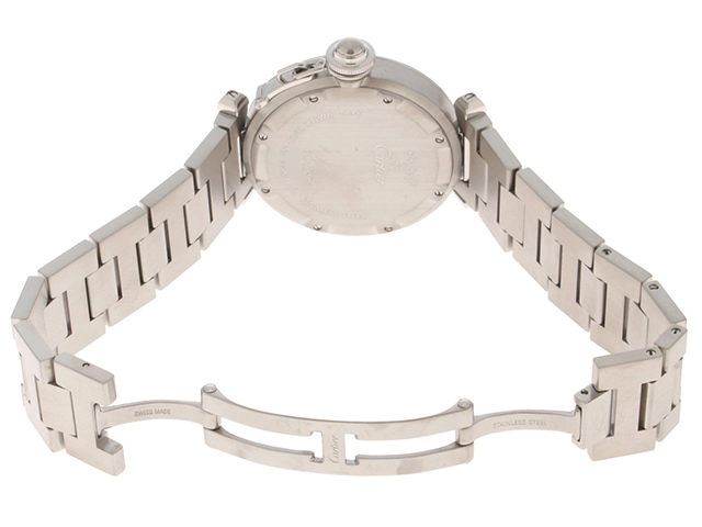 Cartier 　カルティエ　時計　パシャC　 ビッグデイト　W31055M7　SS　自動巻き　ホワイト文字盤【431】2148103929014
