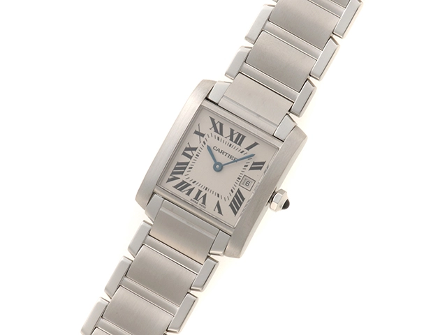 Cartier  カルティエ　タンクフランセーズMM　W51011Q3　SS　シルバー　男女兼用　クォーツ2148103929038【432】