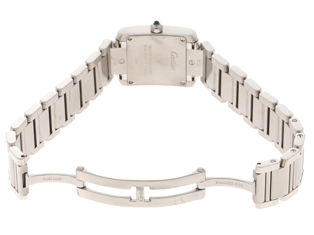 Cartier カルティエ 腕時計 タンクフランセーズSM W51008Q3 SS/SS ホワイト文字盤 クォーツ【471】TS