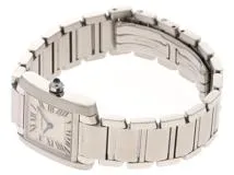 Cartier　カルティエ　タンクフランセーズSM　W51008Q3　SS　ホワイト文字盤　女性用クオーツ時計【473】