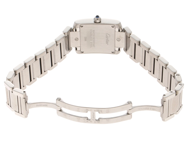 Cartier カルティエ タンクフランセーズSM W51008Q3 SS ホワイト文字盤 女性用クオーツ時計【473】