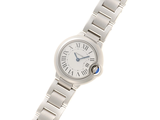 Cartier カルティエ 腕時計 2023年並行品 バロン ブルー ドゥ カルティエ 28mm WSBB0067 スティール シルバー文字盤 クオーツ【472】SJ
