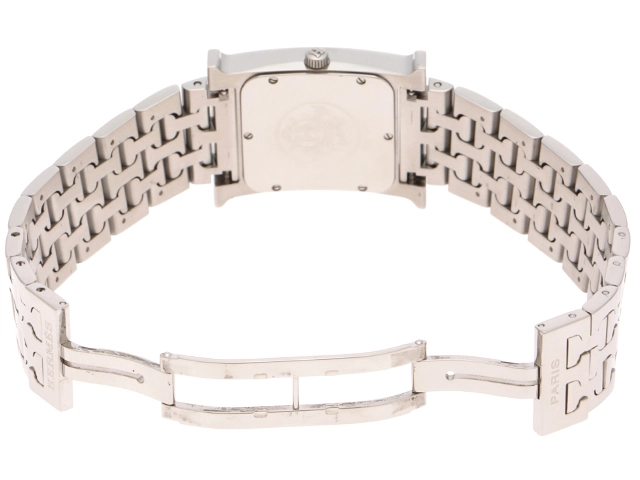 HERMES　エルメス　Hウォッチ　シルバー文字盤　HH1.510　クォーツ　男女兼用腕時計　2148103929670　【205】