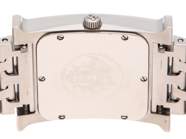 HERMES　エルメス　Hウォッチ　シルバー文字盤　HH1.510　クォーツ　男女兼用腕時計　2148103929670　【205】