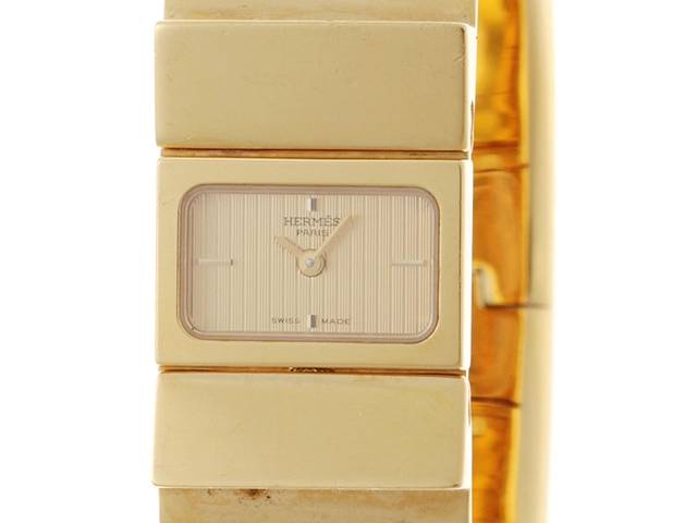 エルメス ロケ・ネイビーリザード GP LO1.201 GP クォーツ腕時計美品 エルメス ロケ・ネイビーリザード GP LO1.201 GP クォーツ腕時計