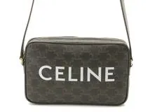 CELINE トリオンフ　ミディアム メッセンジャー バッグ CELINE セリーヌ Triomphe Embossed Medium Messenger Bag ミディアム