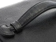 CHANEL シャネル ココマーク縦型バニティ ブラック/ゴールド金具 キャビアスキン A01998【472】YY